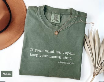 Short Tempered Comfort Colors Einstein Quote Shirt: Funny Nerd Humor Tee