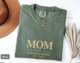 I Love You Mom Shirt Floral Mom Tee, Colors® Custom Shirt, Retro Mama Shirt, Mothers Day Gift-new mama gift, Mom Life Tee, Cool Mom Club Tee