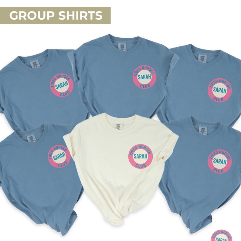 Tired Nurses Club , Nurse Week Gift, Comfort Colors Retro RN Graduation T-Shirt image 7