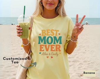Comfort Colors® Custom Nana Shirt, Expectant Mom Gift, Personalized Boy Mama Gift With Kids Names, Mother&#39;s Day Gift, New Mom Birthday Gift