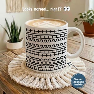 Hidden Swear Coffee Mug – Funny Sarcastic Gag Gift White