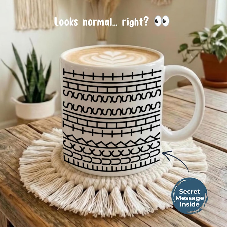 Hidden Swear Coffee Mug – Funny Sarcastic Gag Gift White