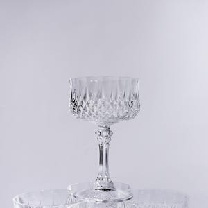 Set of 5 Crystal Champagne Coupe Glasses