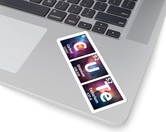 Periodic Table Vinyl Sticker, Science Humor Laptop Decal
