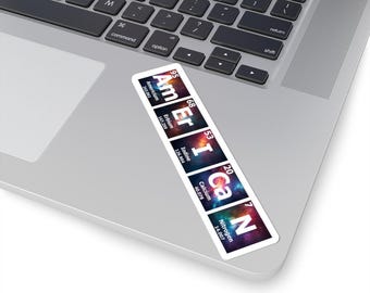 American Periodic Table Vinyl Sticker, Science Humor Decal