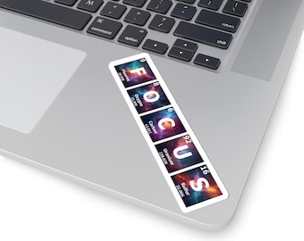 Focus Periodic Table Sticker, Science Humor Laptop Decal