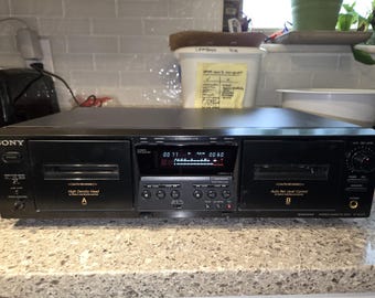 Sony TC-WE475 Stereo Dual Cassette Deck Tape Recorder Works Great