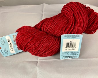 RED - Briggs & Little Heritage Wool Yarn Worsted Weight RED