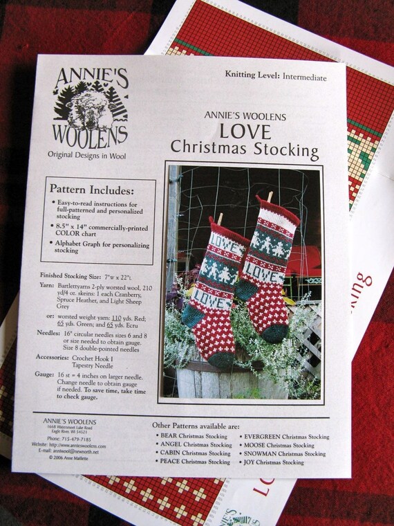 Evergreen Christmas Stocking Kits and Pattern - Annie's Woolens