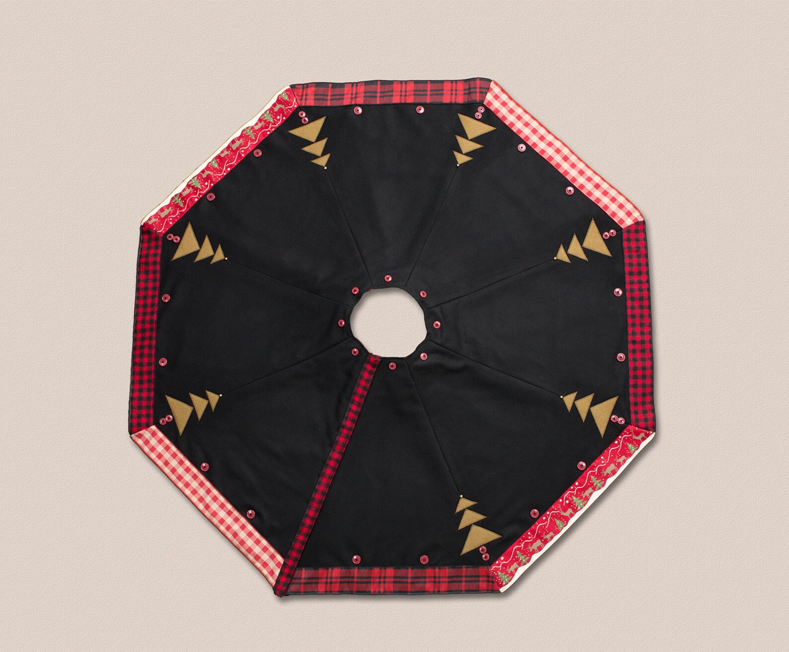 Christmas Tree Skirt Rustic Plaid Made in USA 52 inch Lodge Etsy