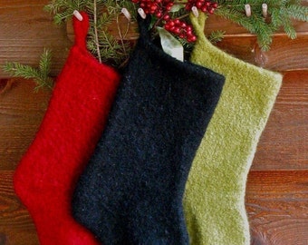 Modèle de tricot pour chaussettes de Noël en feutre à téléchargement immédiat