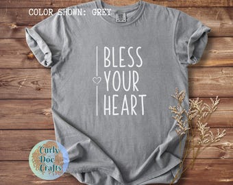 Bless Your Heart Shirt Komfortfarben T-Shirt Süddeutsche Spruch sarkastisches Shirt Land Shirt Mama Shirts mit Sprüchen Christliche Shirts für Frauen