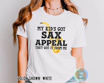 Saxophone Mom T-Shirt: Lustiges Band Mom T-Shirt - Bella + Canvas