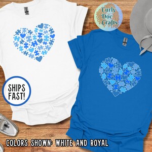 Autism Awareness Heart Shirt Support & Advocate Tee Puzzle Piece Autism Pride Shirt Acceptance Autism Awareness Shirt Autism Pride T-shirt