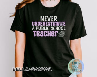 Never Underestimate a Public School Teacher Shirt Gift for Teachers Activist Tee Support Teachers Gift for Educators Teacher Appreciation