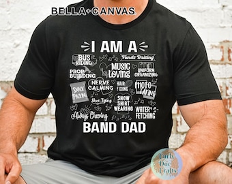 Band Dad Shirt, Blaskapelle Dad T-Shirt, Band Elternteil, Konkurrenzkleidung, Bella + Canvas Tshirt, Musikliebhaber, Band Boosters