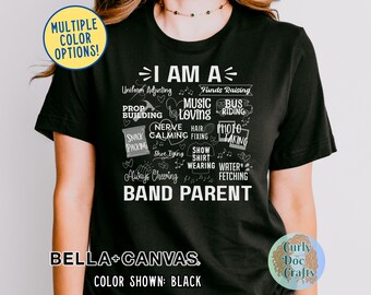 Band Mom Shirt, Blaskapelle Dad Tshirt, Blaskapelle Bekleidung, Band Eltern Shirt, Bella + Canvas, Musik Liebhaber, Band Booster Shirt Band Tee