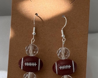 Sports Ball Dangle Earrings | Basketball, Soccer, Baseball, Softball, Volleyball & Tennis | Handmade Beaded Earrings | Mom Gift