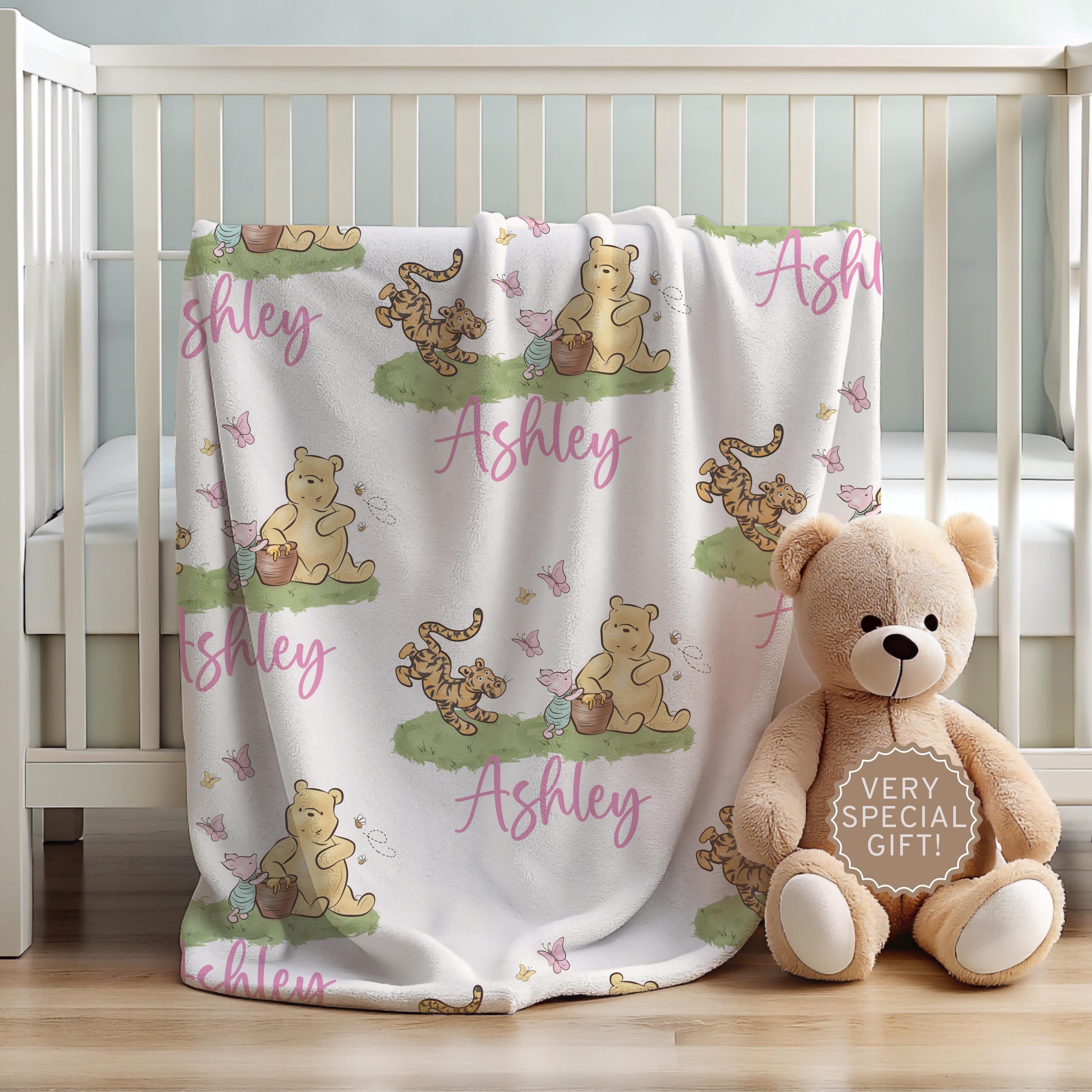 Baby Crib Pooh Bear Bed Sheets Disney Winnie The Pooh 3-Piece Crib