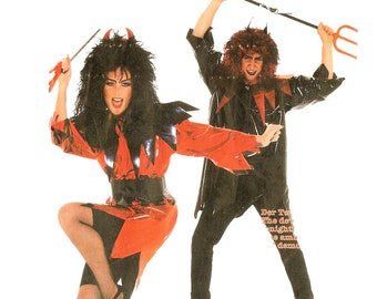 1990s Super Easy Devil Unisex Halloween Costume Pattern Burda 3573 Multiple Sizes VFG