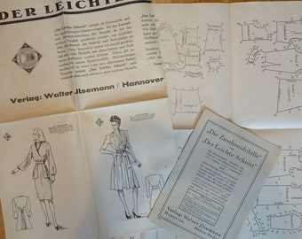1940s Pattern Drafting System Der Leichte Schnitt with 29 Patterns for Women, Men and Children