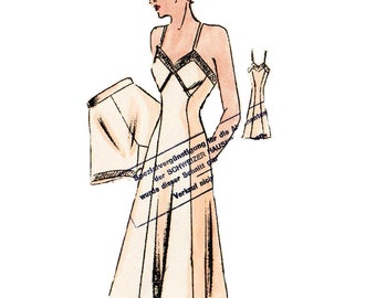 1940s Full Slip and Tap Panties Lingerie Sewing Pattern ABC Schnitt 1662 B38  VFG