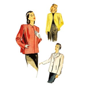 1940-talsjackamönster enkelhet 1219 B30 Sz 12 VFG