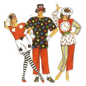Relógio ou cartão de jogo dos anos 1990 Padrão Burda 5241 S M L Unissex VFG