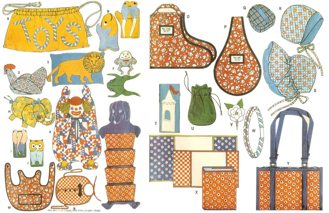 1960s Pattern for 25 Craft Projects Gifts Toys Accessories Home Decor ...
