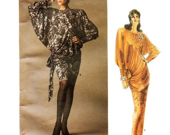 Wykrój sukni wieczorowej Ungaro z lat 80. XX wieku, Vogue Paris Original 1917, rozmiar 12
