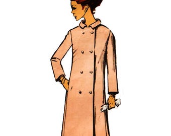 1960s Double Breasted Spring Coat Sewing Pattern Riniger a3750 B38  VFG