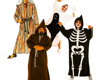 1990s Kids Costume Pattern – Ghost, Skeleton, Monk, Arabian, Burda 3580 (Sizes 8-13) VFG