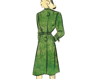 1940s Misses Raincoat Sewing Pattern Ringier g36888 B34 Unused
