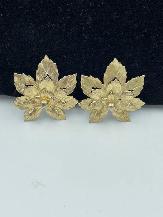 Sarah Coventry - First Signed Piece - "Golden Maple Earrings" - Year 1956