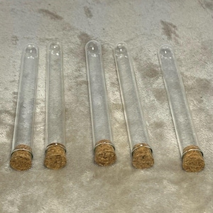 100 st provrör i borosilikatglas med korkproppar för hantverk, badsalt, projekt