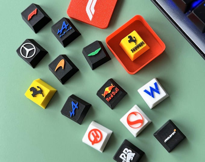 Formula 1 Keycap | ESC Keycap | 3d Keycap | Mechanical Keybord | F1 Teams Keycap | Valentine's Day Gift | Custom Cherry, OEM, Sa MX Keycap