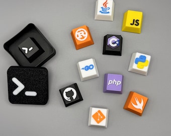 Programming Language Keycap | Developer Keycap | ESC Keycap | 3D Printed Keycap | Java Python C# Swift | Cherry MX Keycap | Valentine's Day