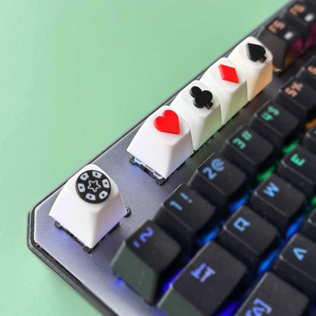 Poker Edition Keycaps | ESC Keycap | 3D Keycap | Spades, Hearts ...
