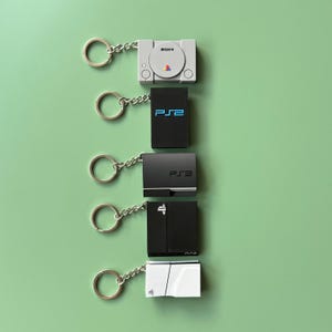 PlayStationコンソールキーチェーン | PS1 PS2 PS3 PS4 PS5キーチェーン | クリスマスギフト | PSキーチェーン | レトロキーチェーン | ゲーマー向けキーリング