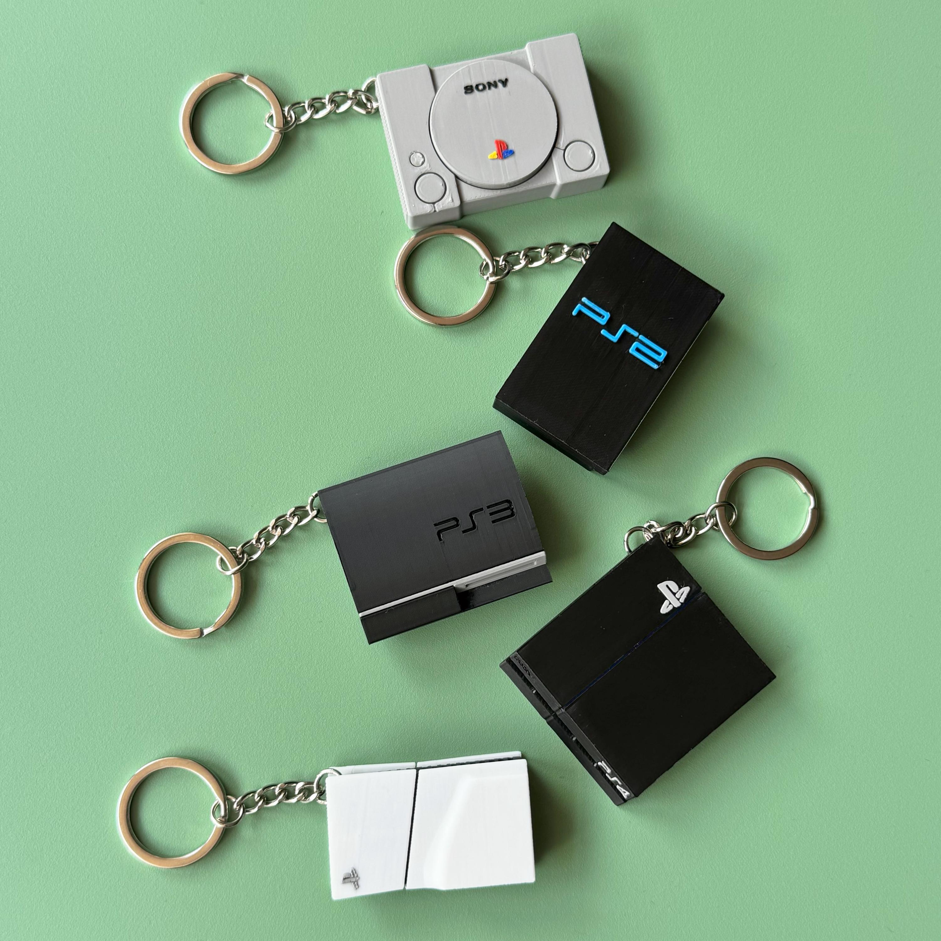 Playstation Console Keychain | PS1 PS2 PS3 PS4 PS5 Keychain
