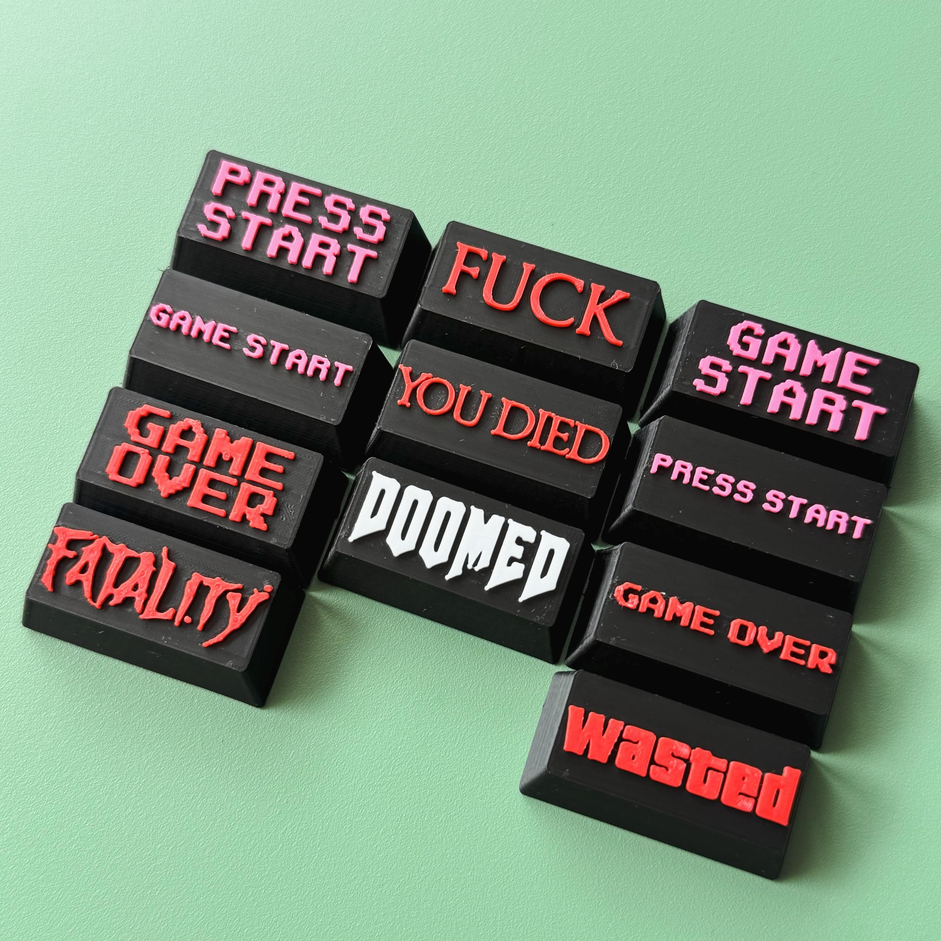 Gamer Backspace Keycap | You Died Keycap | Fuck Keycap | Game Over, Fatality, Doomed Keycap | Cherry, Oem, Sa, Mx Compatible | Father's day