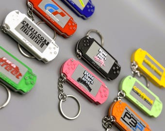 PSP Console Keychain | Retro PlayStation Portable Keyring | Gamer Gift | Mini Console Keychain | 3D Printed PSP | Valentine's Day Gift