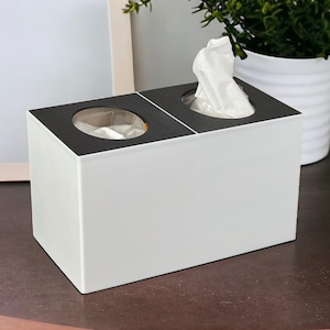 Double Tissue Box Holder, Tissue Box Cover, Tissue Box Holder, Square Tissue Box Holder, Kleenex Holder, Minimalist Home Decor