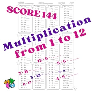 Printable Multiplication Worksheets 20 Page, Fill in the Blanks, Single Digit Multiplication (Numbers 1–12), Maths Drills, Instant download
