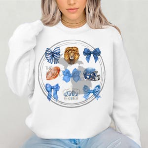 Detroit Football Girly Coquette PNG Image File