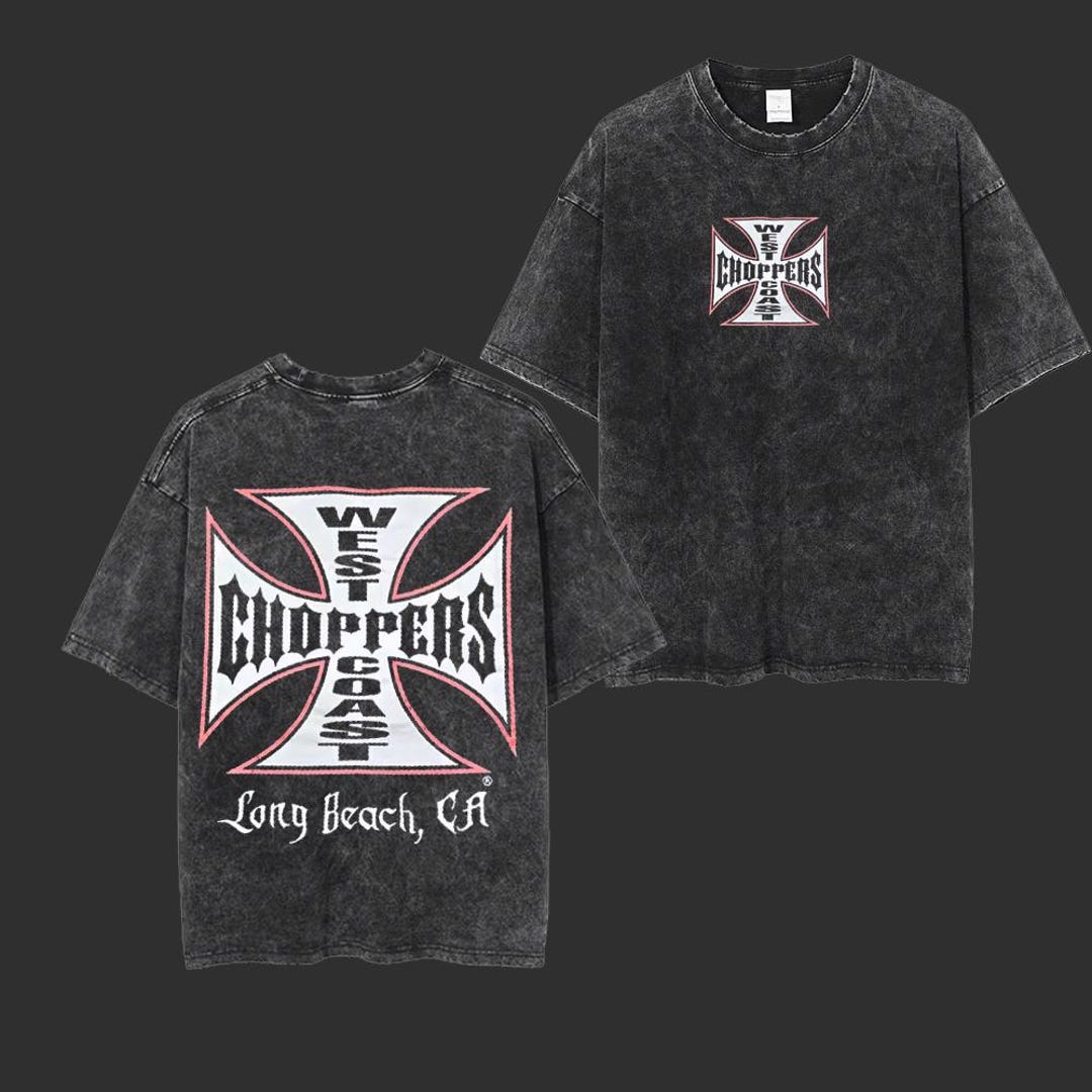 Retro West Coast Choppers Tee: Long Beach Wash T-shirt - Etsy