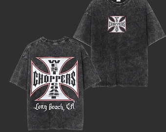 Retro West Coast Choppers Tee: Long Beach Wash T-Shirt