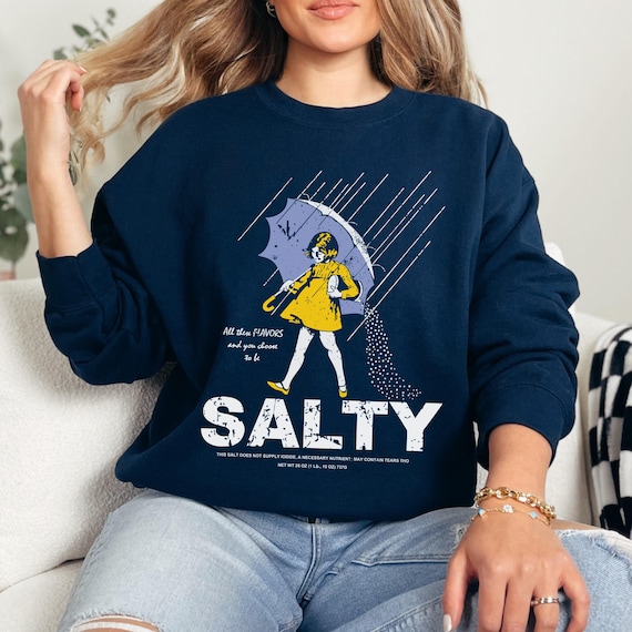Salty Girl Sweatshirt: Women's Vintage Cotton Blend Sweatshirt