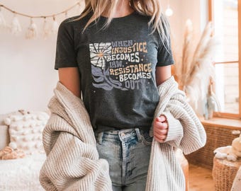 Resistance Becomes Duty T-Shirt: Political Activist Social Justice Tee
