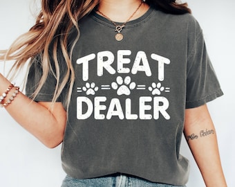 Treat Dealer Dog Lover Graphic Tee, Funny Pet Owner Shirt
